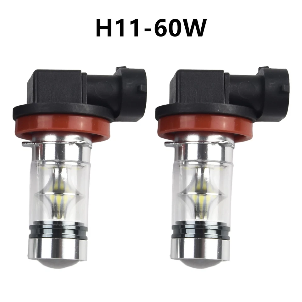 High New 10000k -6500k 2x Driving H11 Led Bright H8 White 2323 Light 60w Fog - Image 2 of 4