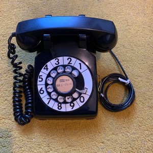VINTAGE Rotary Dial Desk Phone Western Electric RARE Retro Black
