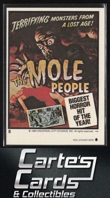 The Mole People 1980 Topps You'll Die Laughing Creature Feature #8 Stickers