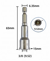 "SteckschlüSseleinsatz, Stecknuss-Bit, 3/8\" FüR Edelstahlschrauben AußEnsechskant"