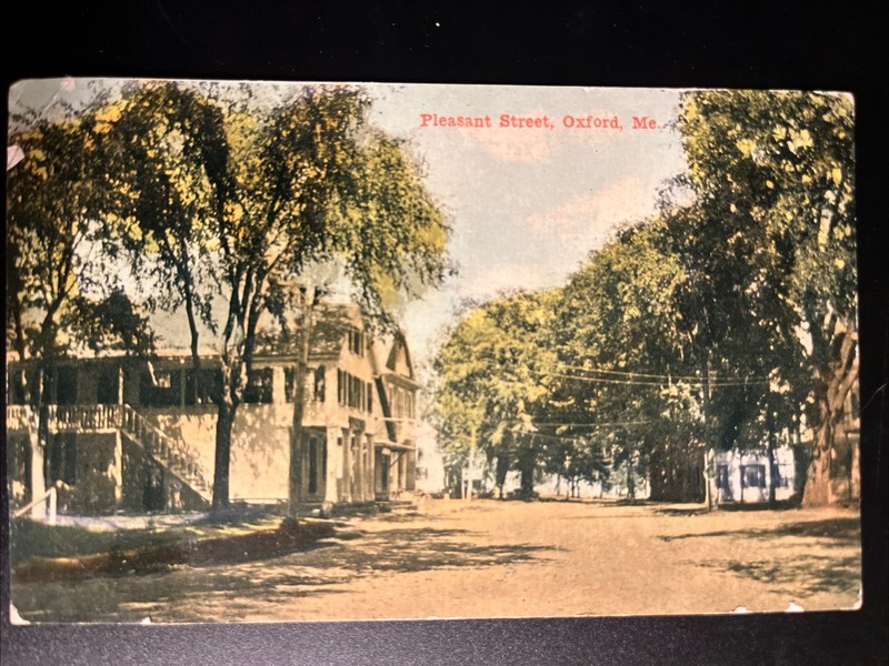 Pleasant Street, Oxford, Me. Postcard