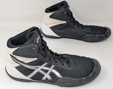 ASICS MATFLEX Wrestling Shoes Youth Size 5.5 1084A007 Black/White/Silver