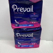 2-New Women's Prevail Daily Pads for Bladder Leaks - 40ct Total Ships Same Day