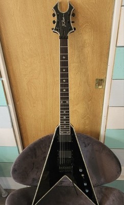 B.C. Rich Deluxe V Neckthru Emgs Floyd Rose Abalone Guitar