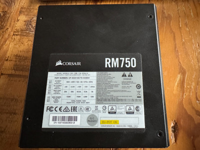 Corsair CP-9020195-NA RM750 750W 80 PLUS Fully Modular Power Supply - Black