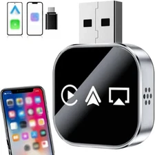 3 in 1 Auto BT5.0 Wireless Mirror Link Adapter USB Wired to CarPlay for iPhone