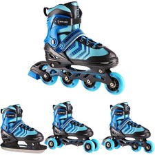 Inlineskates 4-IN-1 Größe L(39-43) Inliner Schlittschuhe Rollschuhe wechselbar