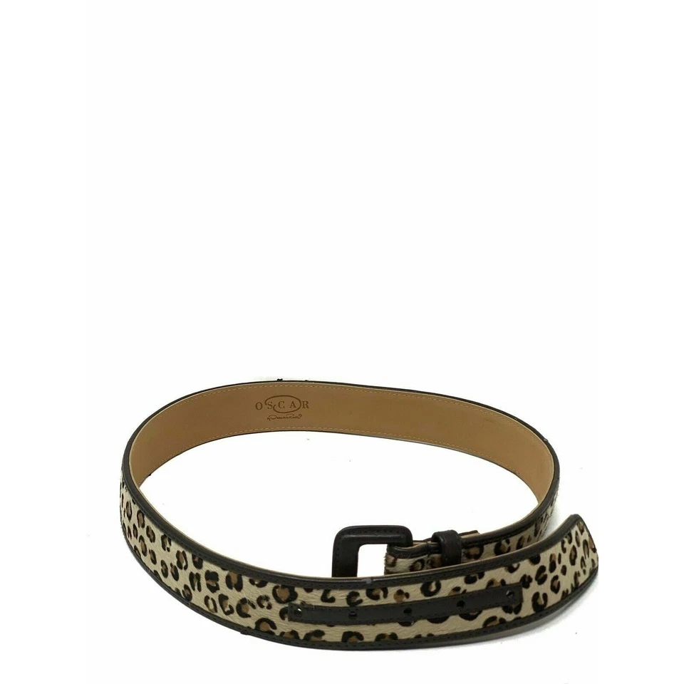 Cinturón de cuero con estampado animal Oscar De La Renta talla mediana Foto 4 de 4