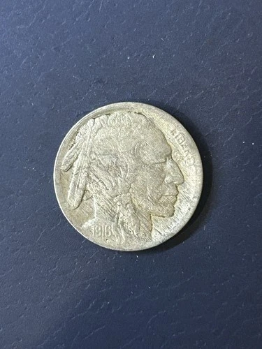 1916 Buffalo Nickel Very Fine Condition Semi Key Date Acid Tone Coin Imaged #J96