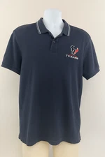 NFL HOUSTON TEXANS Polo Shirt 3XL Navy Blue Embroidered Logo VF Imagewear NWT