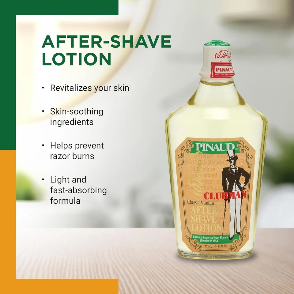 Loción para después del afeitado Clubman Pinaud Classic vainilla, 6 fl oz Foto 3 de 4