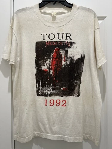 Megadeth Shirt XL Tour Band Promo Countdown To 1990s vintage concert t-shirt, vintage, size XL, single stitch, B+ condition
