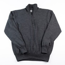 FootJoy FJ Mens Large Gray 1/4 Zip Lined Wool Golf Sweater Pullover