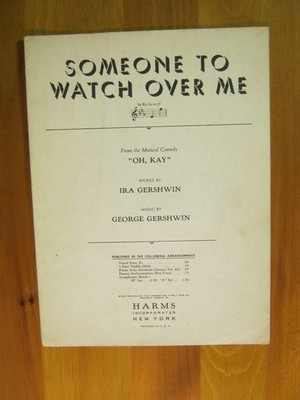 Someone To Watch Over Me (In Eb) Gershwin Oh Kay Musical 1926 Sheet Music