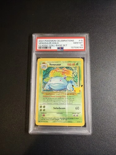 2021 Pikemon Celebrations Venusaur Holo Classic Collection PSA 10 Gem Mint #15