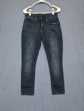 Lucky Brand Women  s 100 Skinny Cropped Jeans - Dark Blue Wash