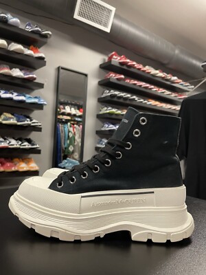 Size 10.5US/43.5EU - Alexander McQueen Tread Slick Ankle Boot Black W Receipt