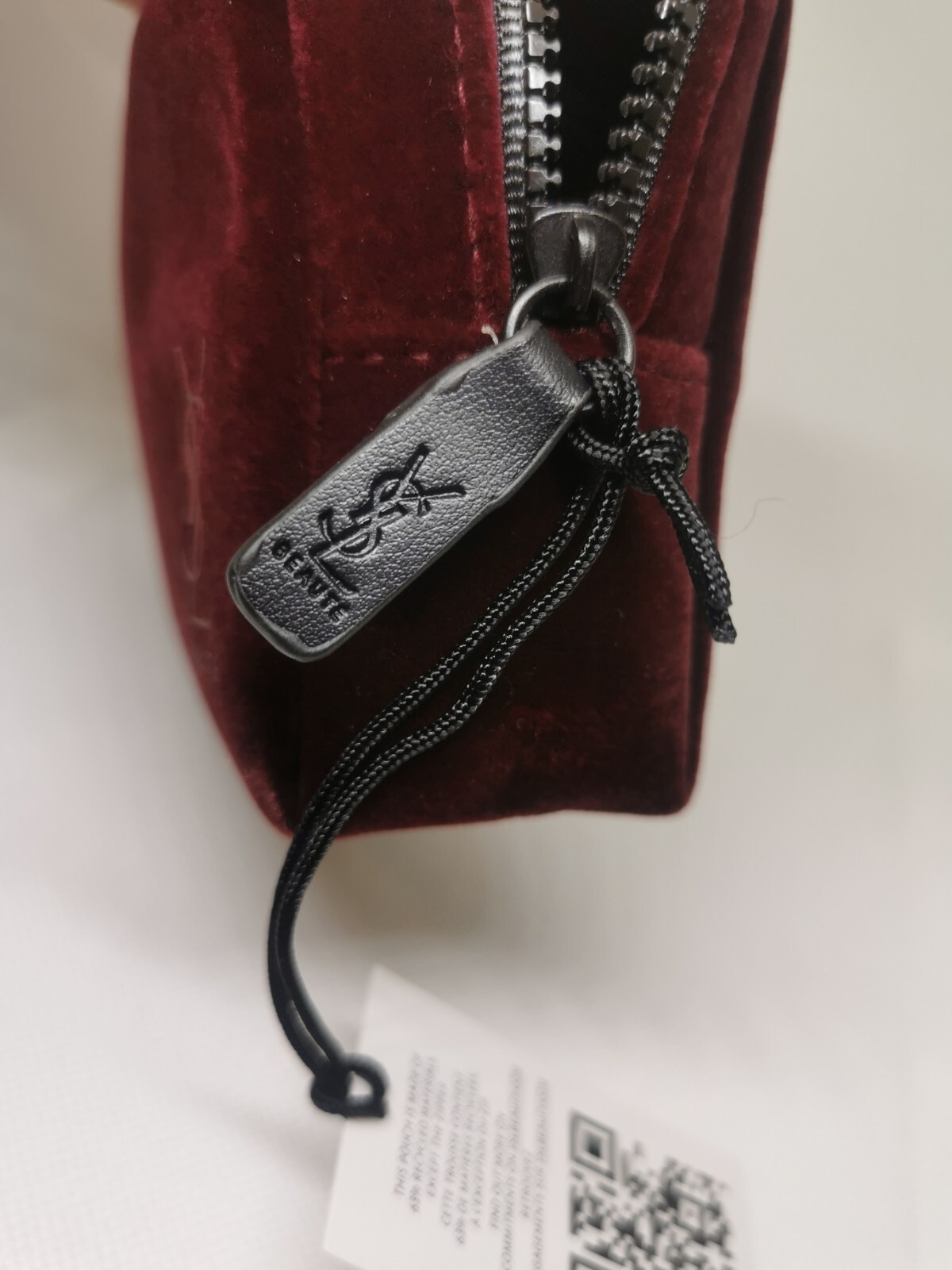 Borsa cosmetica trucco bellezza Yves Saint Laurent YSL borsa da viaggio velluto bordeaux