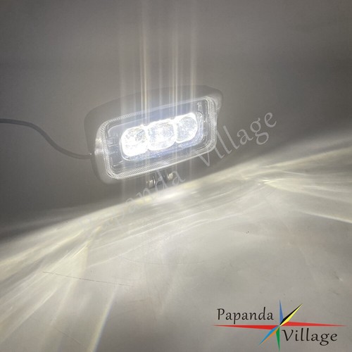 Black/Chrome LED Rectangle Headlight For Harley Bobber Chopper Cafe Racer Honda - Picture 9 of 11