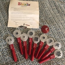 Sizzix Paddle Punch Lot Of 9 Scrapbooking Cra...