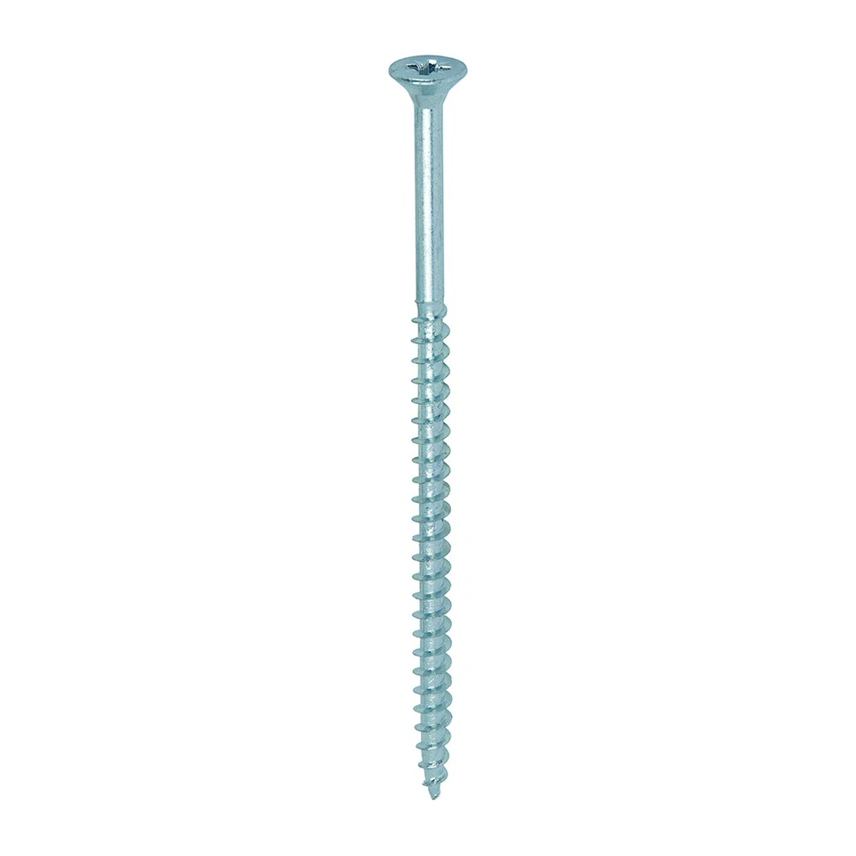 JONES DIY 6MM x 100MM SILVER WOOD SCREWS COUNTERSUNK LONG WOODSCREW 4" SCREWS