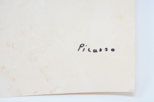 Litografía original Femme Art después de Pablo Picasso, firmada, alrededor de 1960, 10 por 7 - Imagen 2 de 4