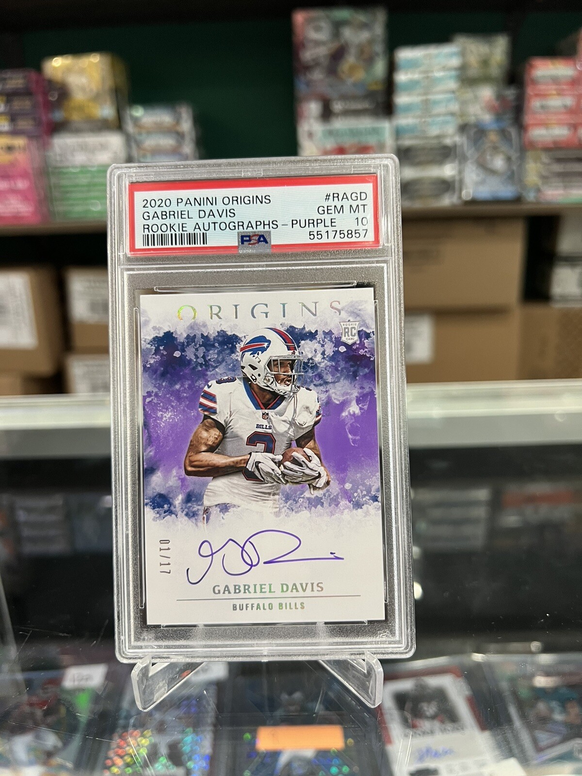 Gabriel Davis Panini Origins Rookie Autographs #RAGD Purple