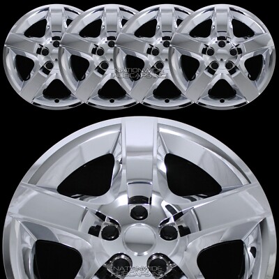 4 fit MALIBU G6 AURA 2007-2012 CHROME 17'' Bolt On Hub Caps Full Rim Wheel Covers