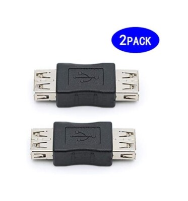 rgzhihuifz 2 Pack USB 2.0 AF/AF - USB Type A Female to USB Type A Female - NEW