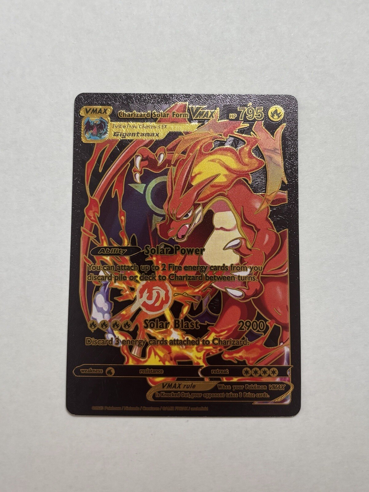 Black Foil Fan Art Card Collection Charizard Solar Form Vmax NM | eBay