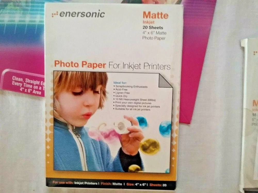 Lot of Photo Printer Paper 3M, HP, Eersonic 8.5 x 11", 4" x 6", 5 x 7"