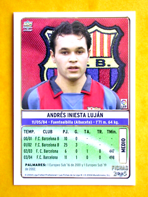 iniesta #43 fc barcelona - mundicromo fichas de