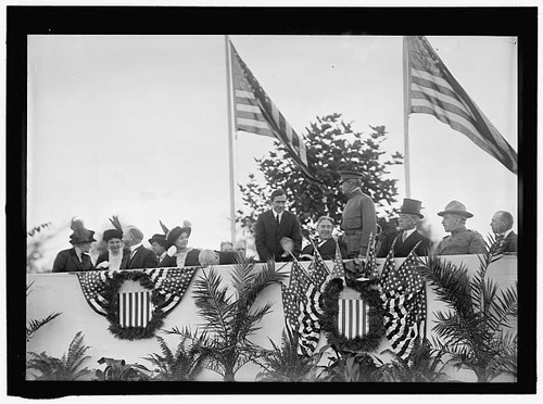 1913,Cavalry Review,Woodrow Wilson,Leonard Wood,Dr Grayson,stand,Washington DC
