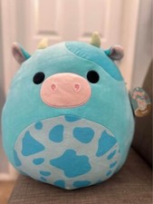 Squishmallows Tuluck the 16" Blue Cow Easter 2023 Ultra Rare