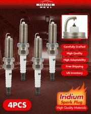 Pack 4 Double Iridium Spark Plugs For 2017-2020 Nissan Rogue Sport 2.0L L4