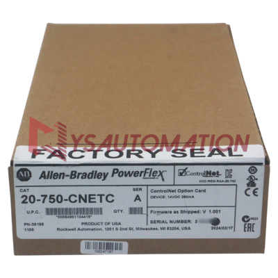 YG sealed Allen-Bradley 20-750-CNETC Module SER. A 14VDC F/W V1.001