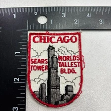 Vtg c 1970s or 80s CHICAGO Willis SEARS TOWER WORLD TALLEST BUILDING Patch 28MW