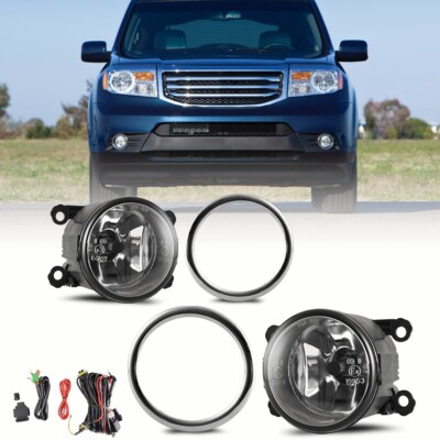For 2012-2014 2015 Honda Pilot Fog Lights Driving Bumper Lamp Wiring Switch Kit