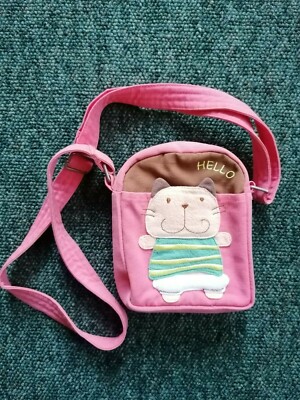 Damen Mädchen Kinder Handtasche / kleine Schultern Handtasche Hello Cat rosa