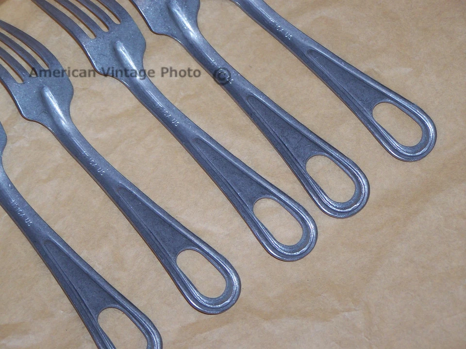 Mess Fork 5 NOS Stainless USA Military Army Utensil f Mess Kit Scout Camping - Image 3 of 4