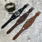 Size 16/18/20mm Vintage Style Cow Leather Cuff Trench Watch Strap/Band #130