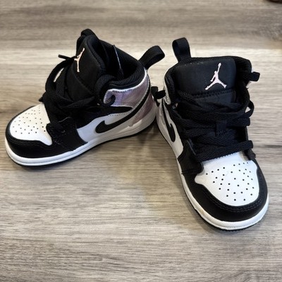 Nike Air Jordan 1 Mid  Zen Master  Toddler Shoes Size 6C Black White DM6217-001