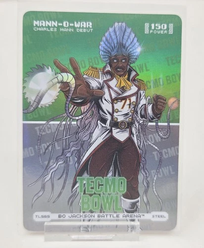 2026 Bo Jackson Battle Arena TECMO Bowl Mann-O-War Logofoil TL565 Charles Mann