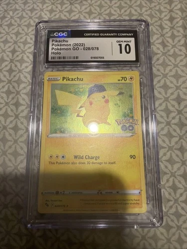 Pokémon Pikachu 028/078 Pokemon Go Holo Rare CGC 10