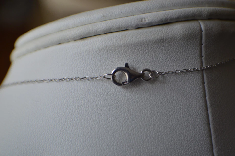 Colgante Kagem Zambia 2,30 quilates esmeralda/circón cadena 20" enchapada en rodio plata fina Foto 4 de 4