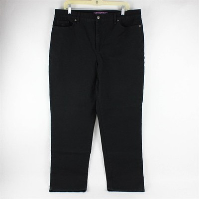 Gloria Vanderbilt Damen Jeans Modell Amanda Slim Tapered Leg Schwarz W16