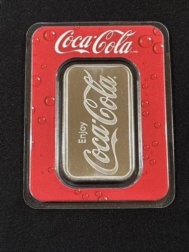 Coca-Cola® 1 oz .999 Pure Silver Bar “I’d Like To Buy The World A Coke”