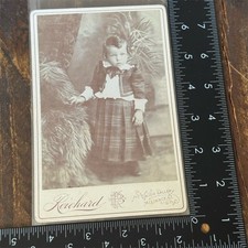 Antique Cabinet Card Photo Child Portrait Reichard Mt. Union Gallery Ohio