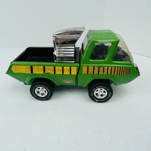 Vintage 1970s Tonka Hot Rod Rear Engine Green Steel Pickup Truck Hotrod