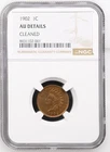 1902 INDIAN HEAD CENT - W/ LIBERTY & ALL THE WAY 4 DIAMONDS - AU Details Cleaned